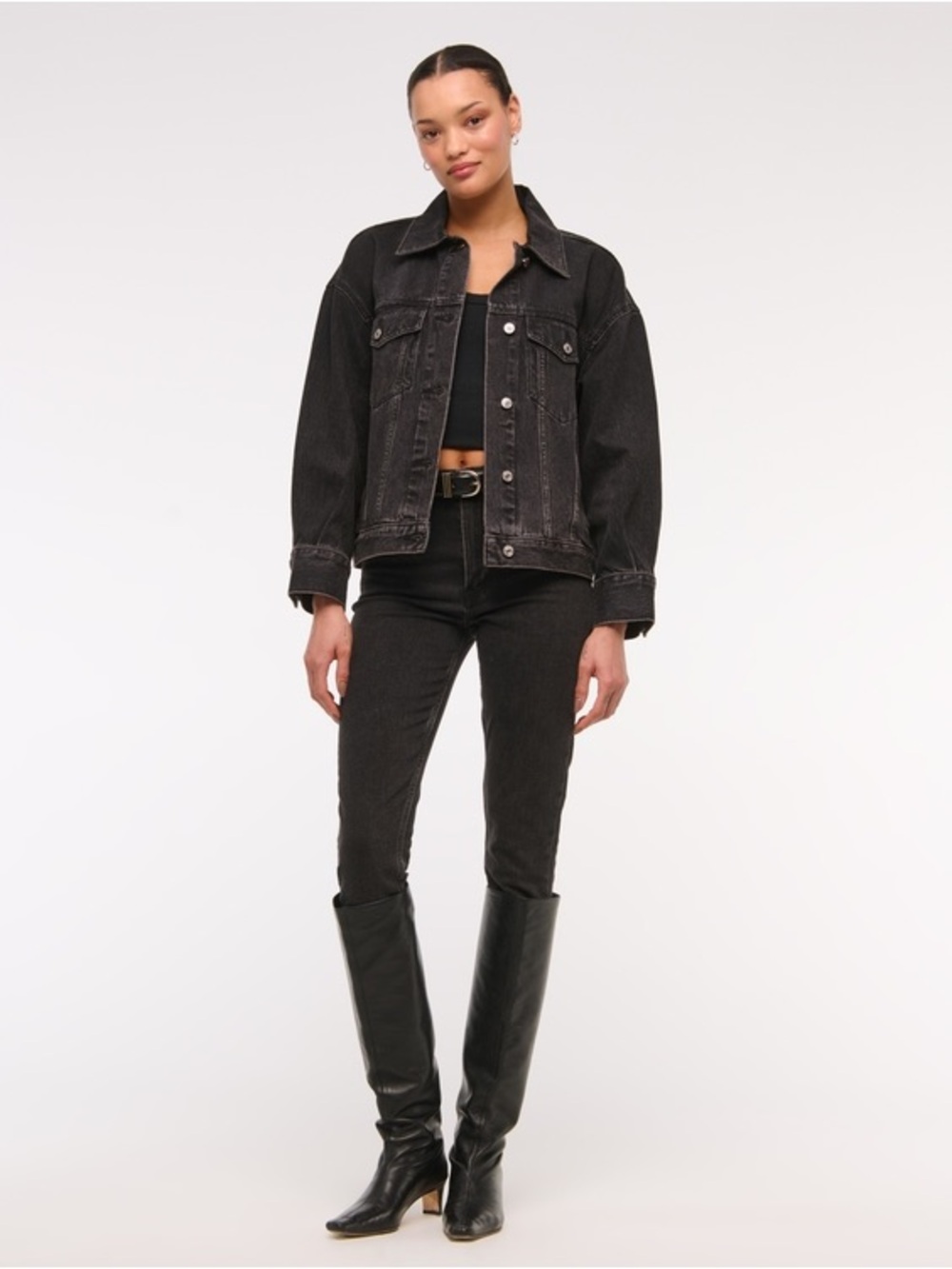 Abercrombie & Fitch | Charcoal Skinny High-Rise Jeans | Size 28